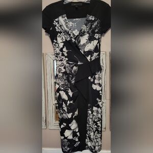 BCBG MAXAZRIA EUC Floral Dress Size XXS